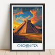 Chichen Itza Vintage Style Print