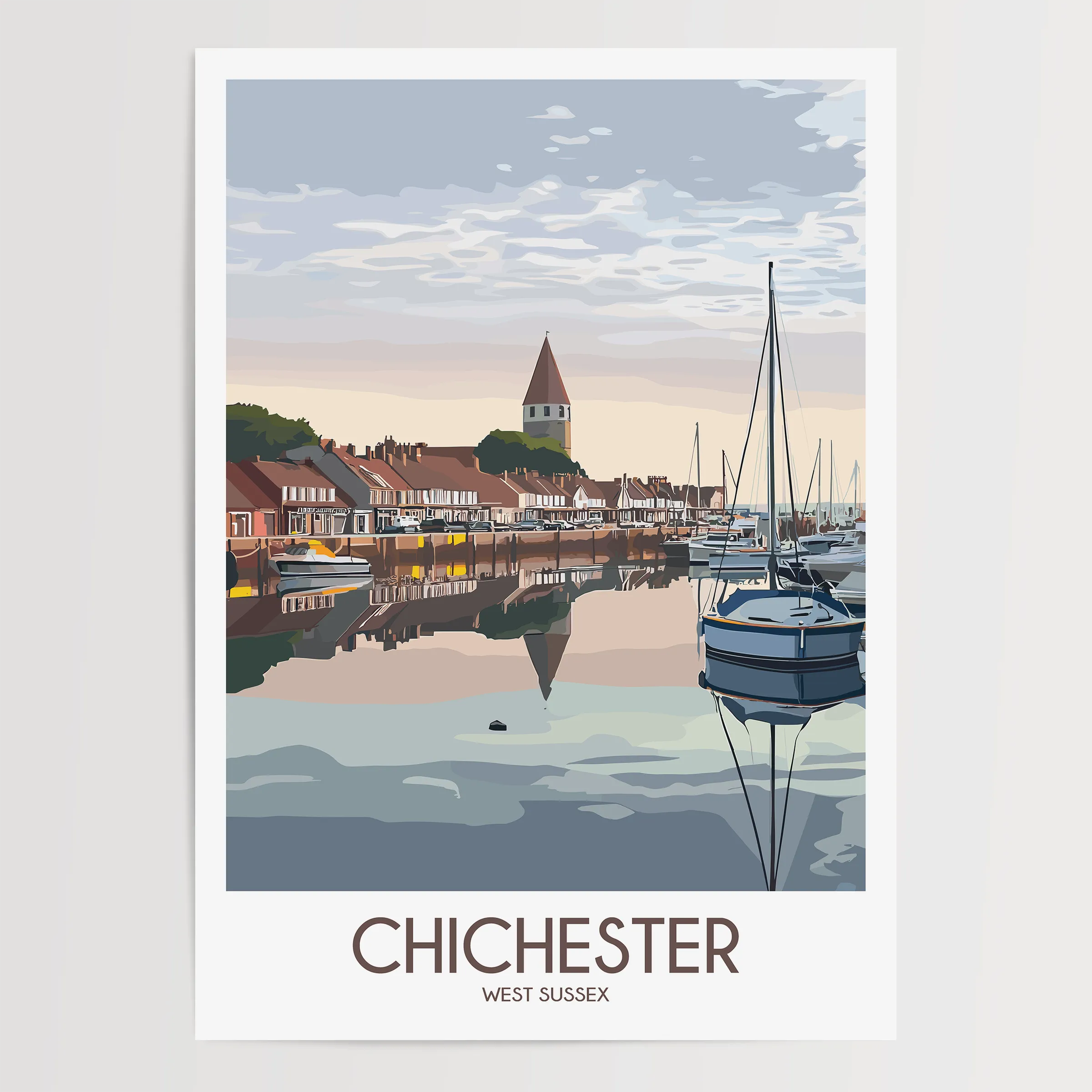 Chichester Modern Travel Poster