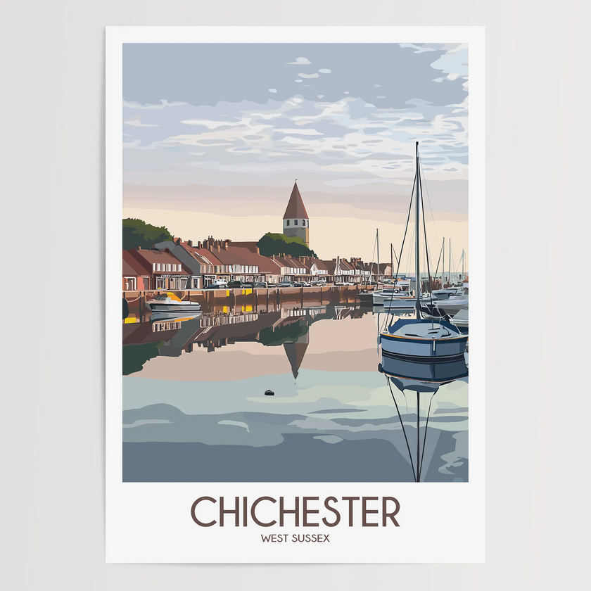 Chichester Modern Travel Poster