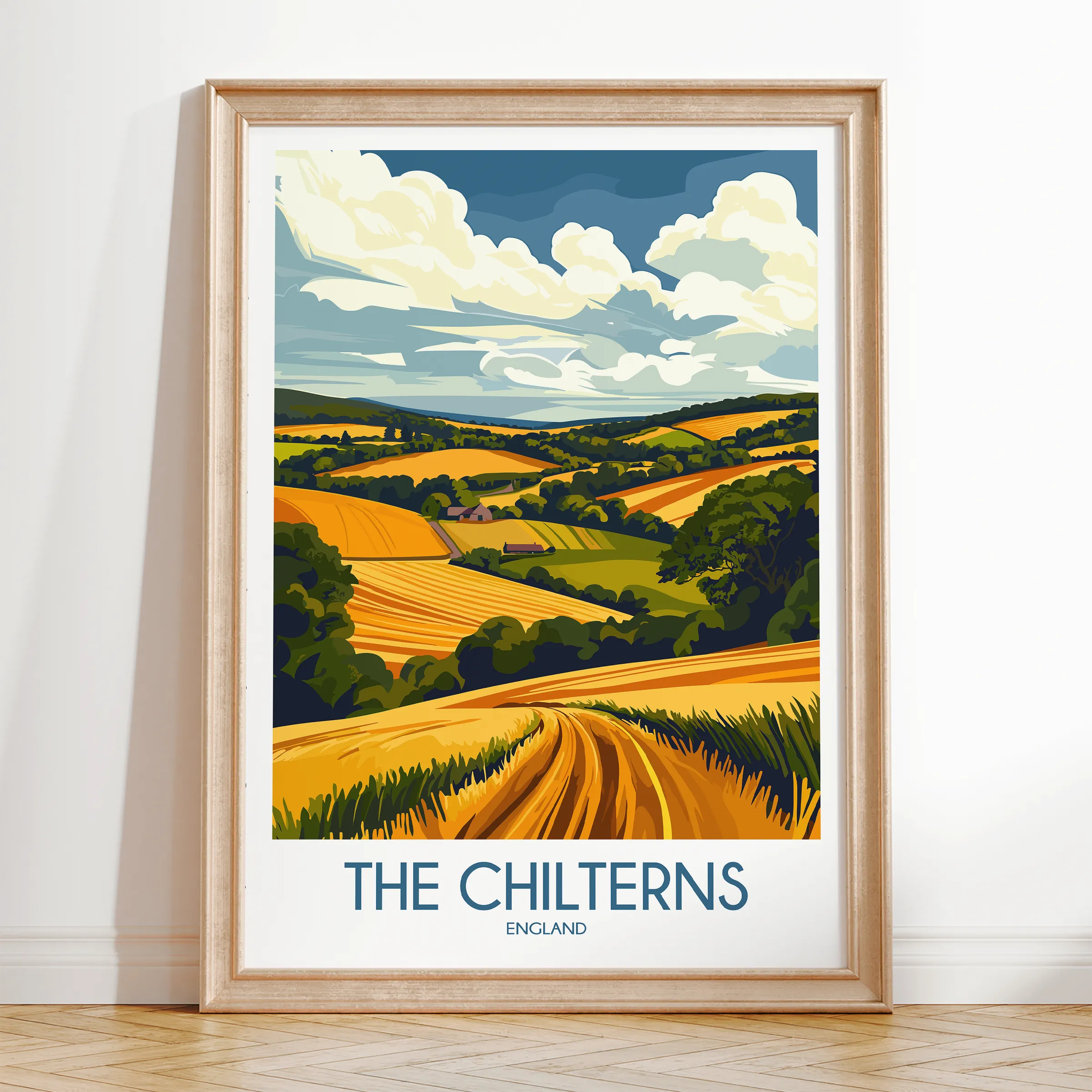 Chilterns Modern Travel Poster