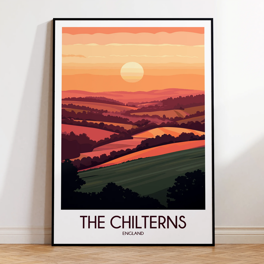 Chilterns Modern Travel Poster