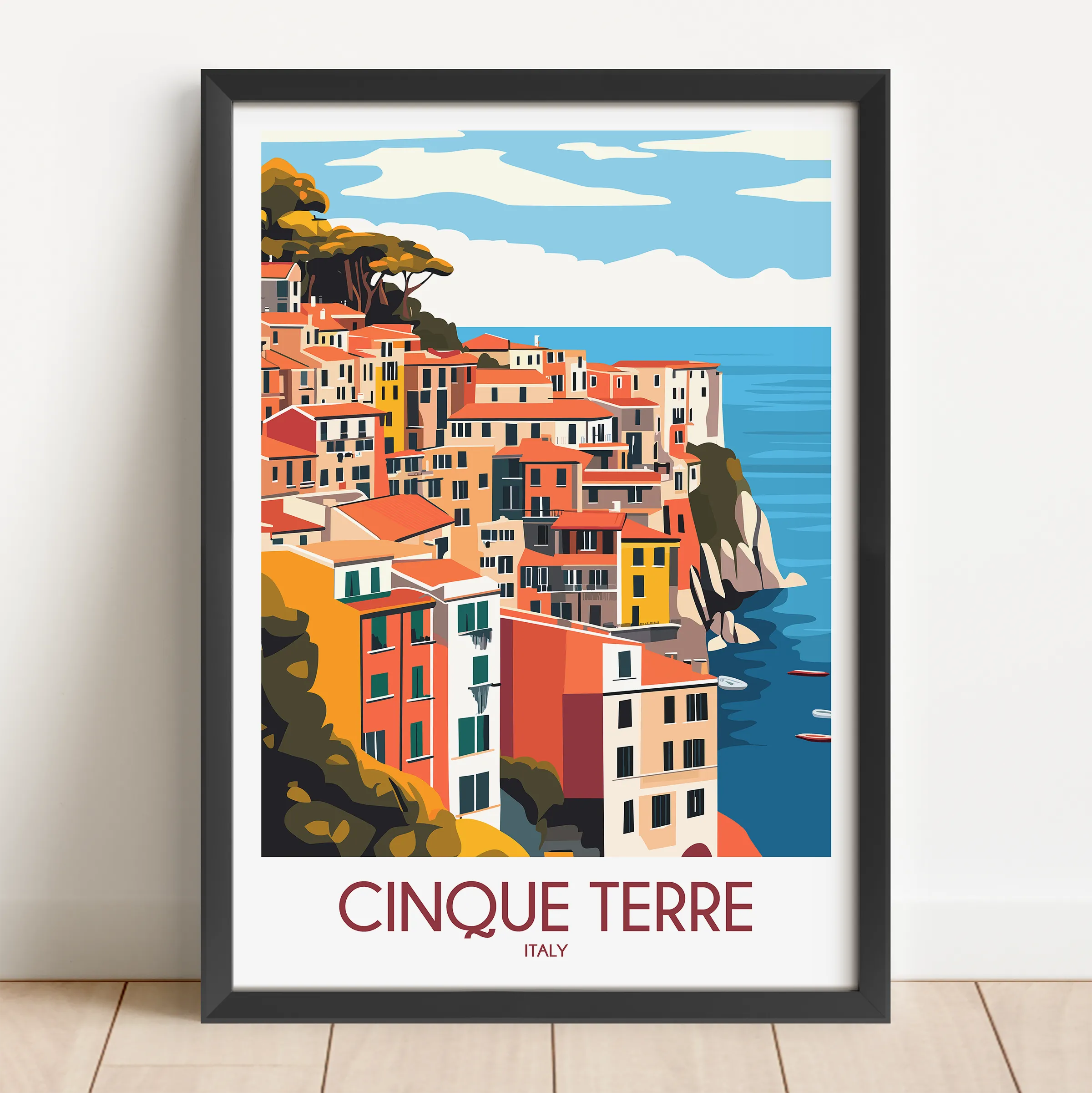 Cinque Terre Minimalist Wall Art
