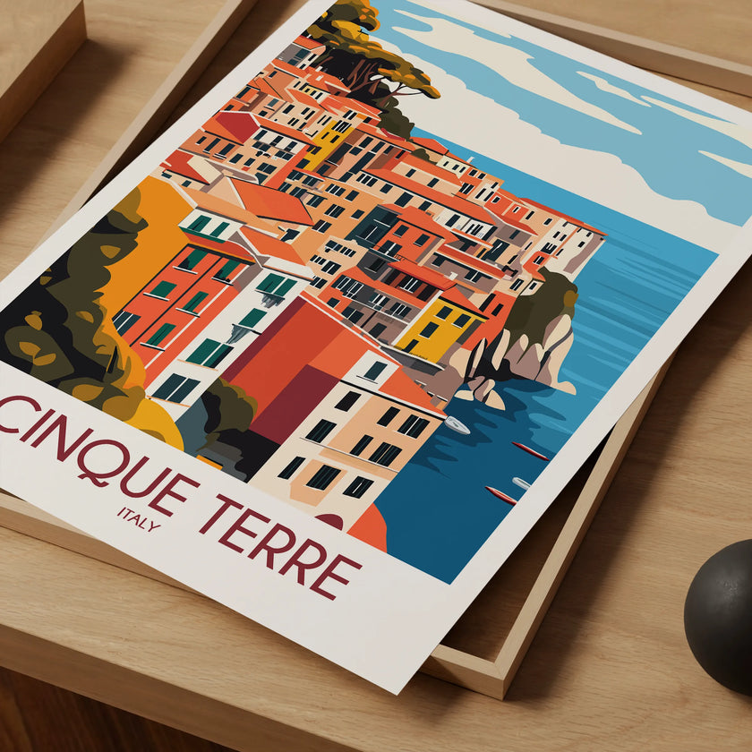 Cinque Terre Modern Travel Poster