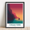 Cinque Terre Modern Travel Poster