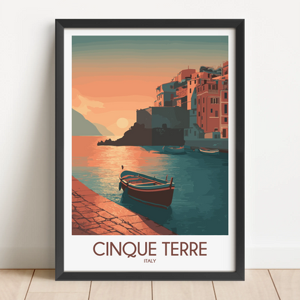 Cinque Terre Modern Travel Poster