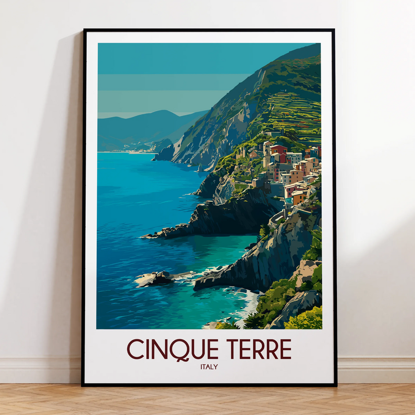 Cinque Terre Scenic Landscape Art