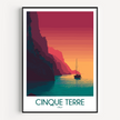 Cinque Terre Scenic Landscape Art