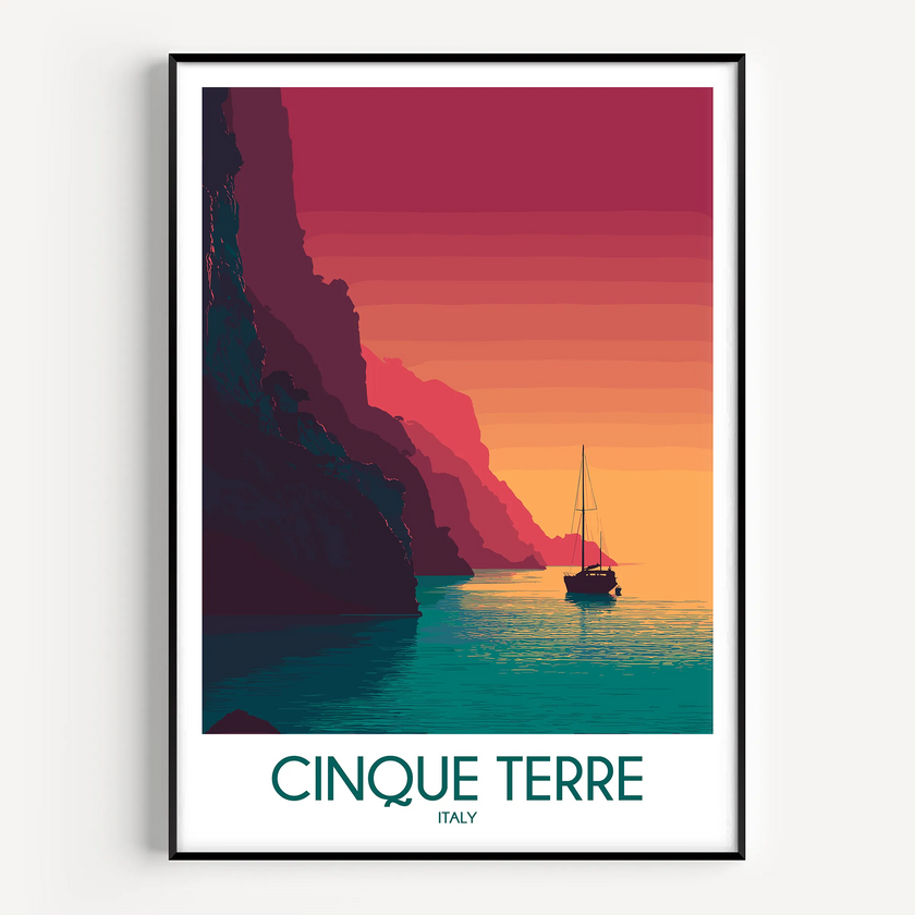 Cinque Terre Scenic Landscape Art