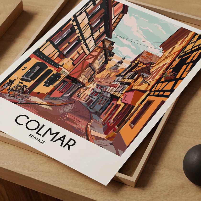 Colmar Retro Travel Illustration