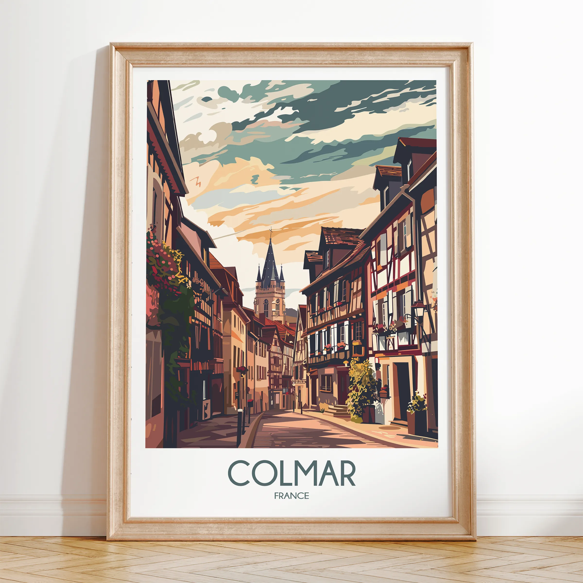 Colmar Retro Travel Illustration
