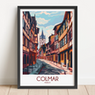 Colmar Retro Travel Illustration