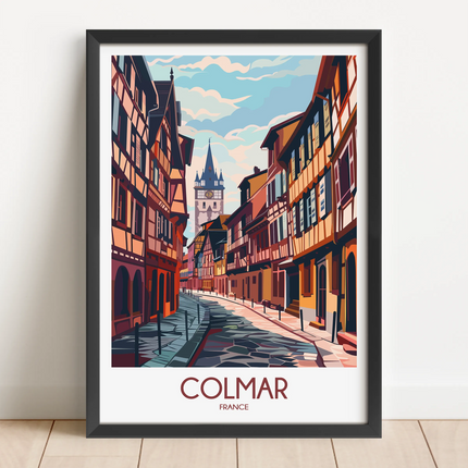 Colmar Retro Travel Illustration