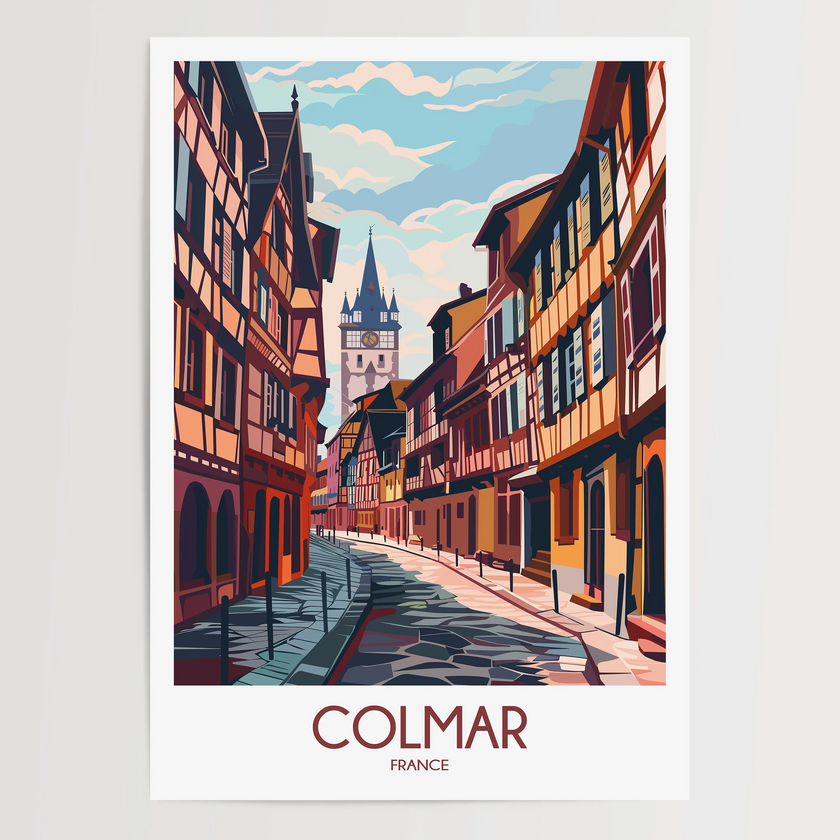 Colmar Vintage Style Print