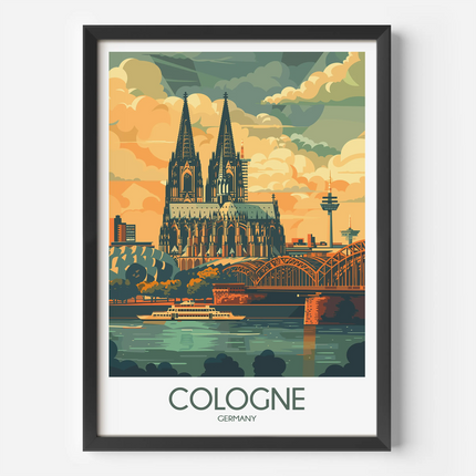 Cologne Vintage Style Print