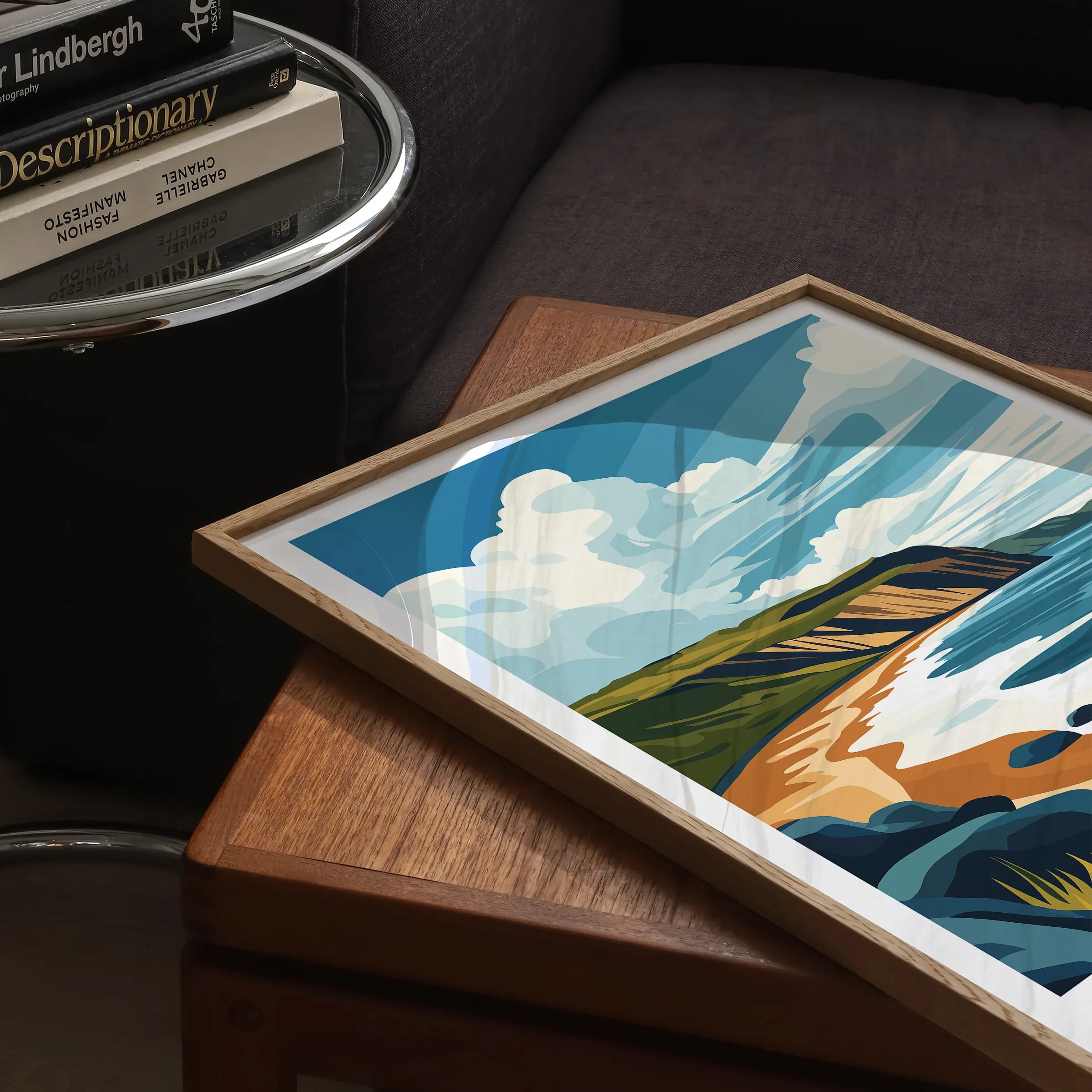 Compton Bay Retro Travel Illustration