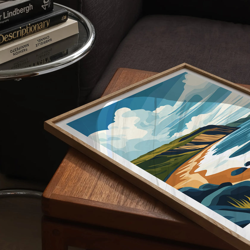 Compton Bay Retro Travel Illustration