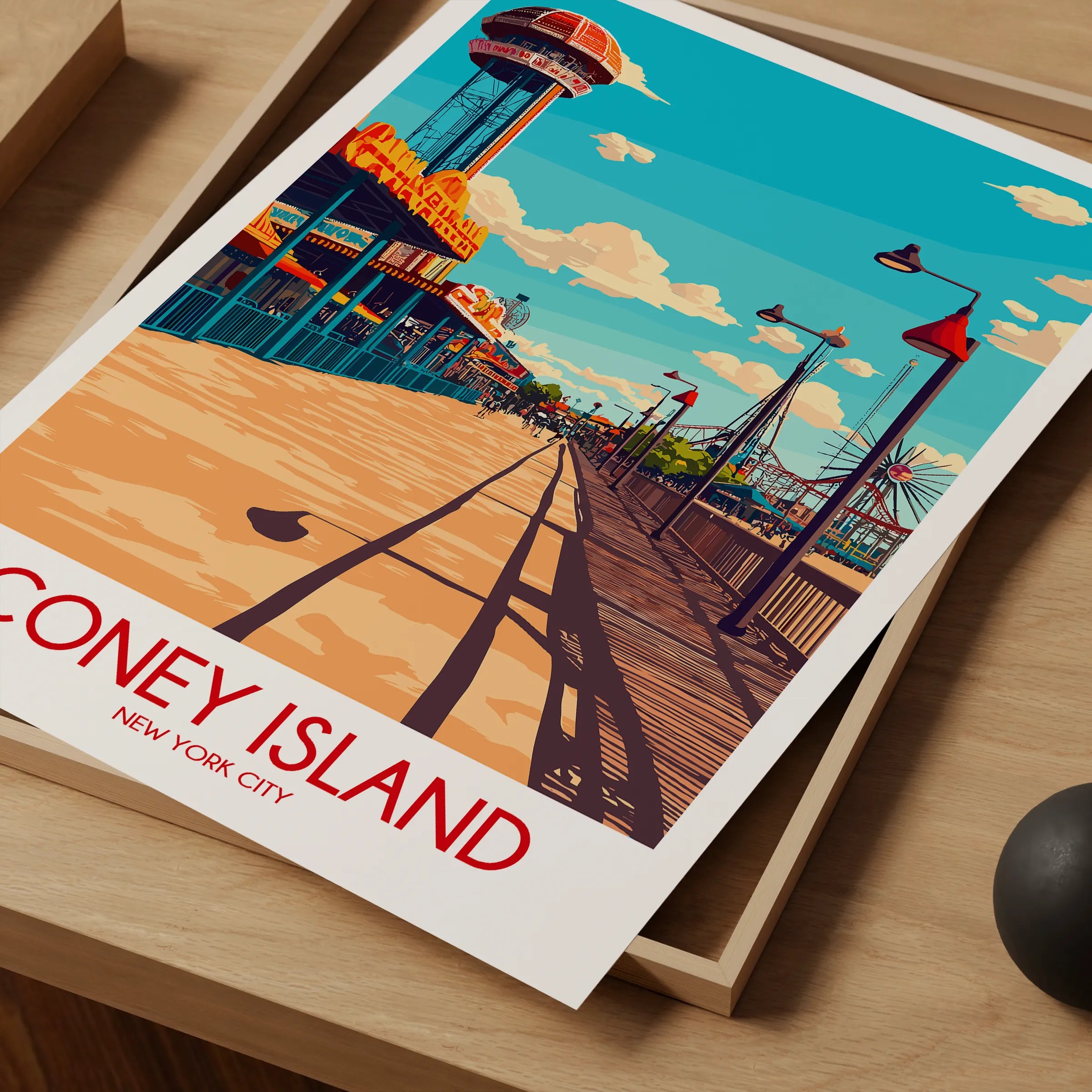 Coney Island Modern Travel Poster