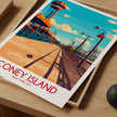 Coney Island Modern Travel Poster