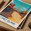 Coney Island Retro Travel Illustration