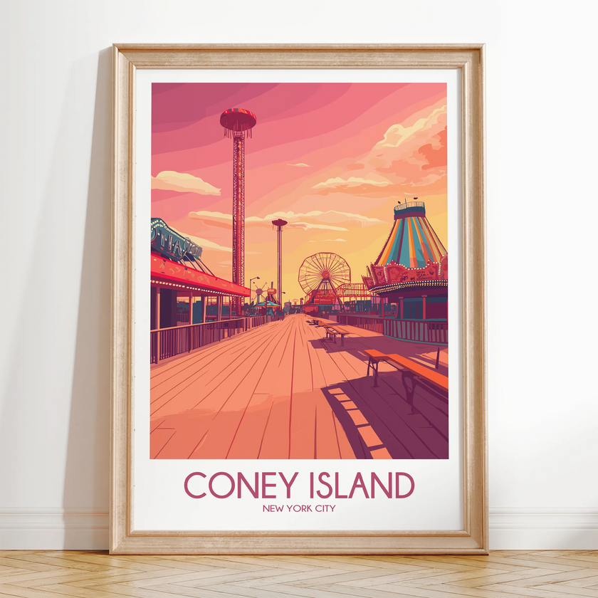 Coney Island Scenic Landscape Art