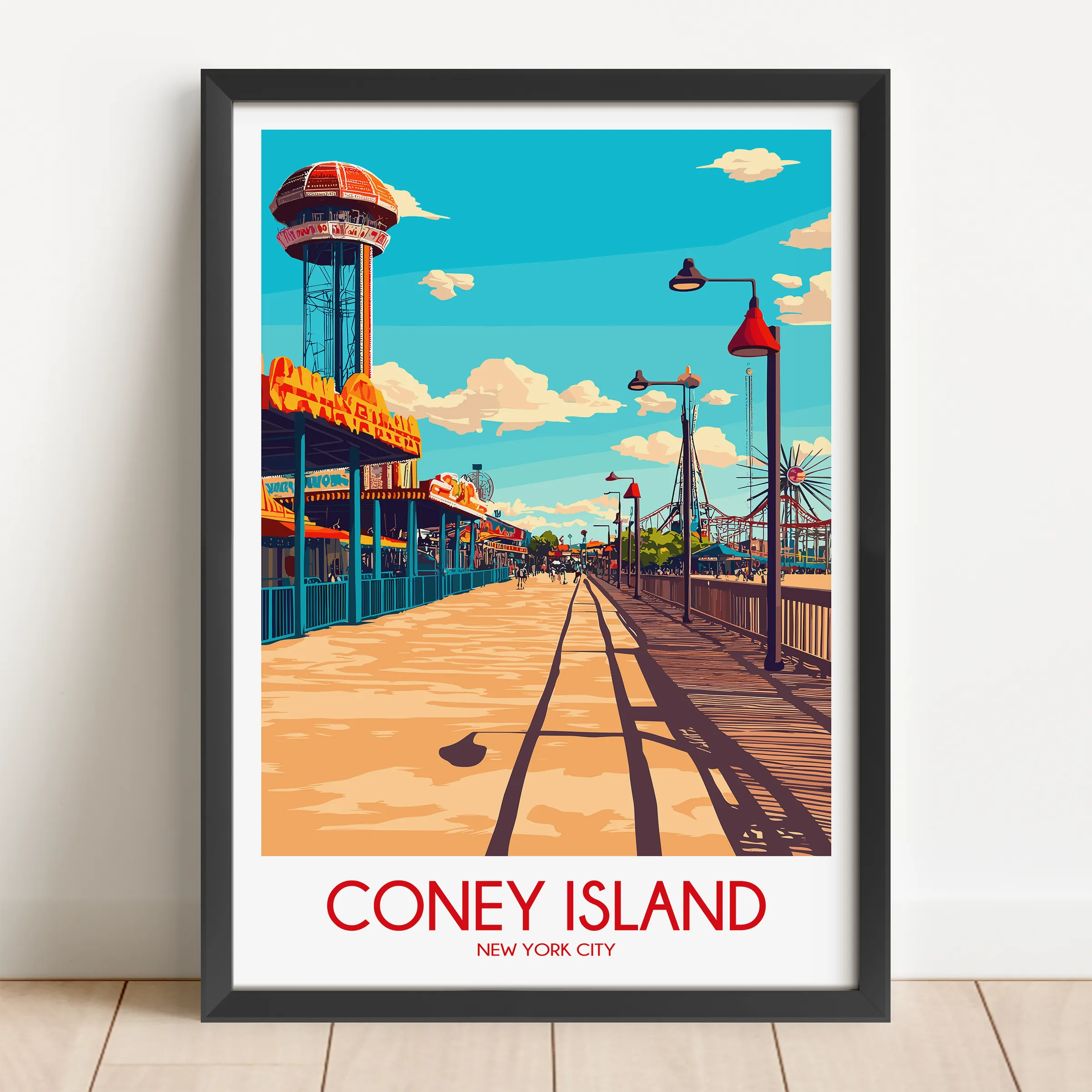 Coney Island Scenic Landscape Art