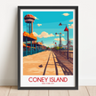 Coney Island Scenic Landscape Art