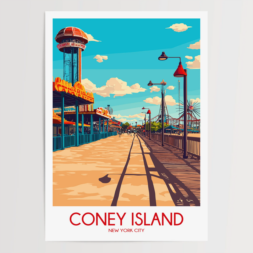 Coney Island Souvenir Poster Print