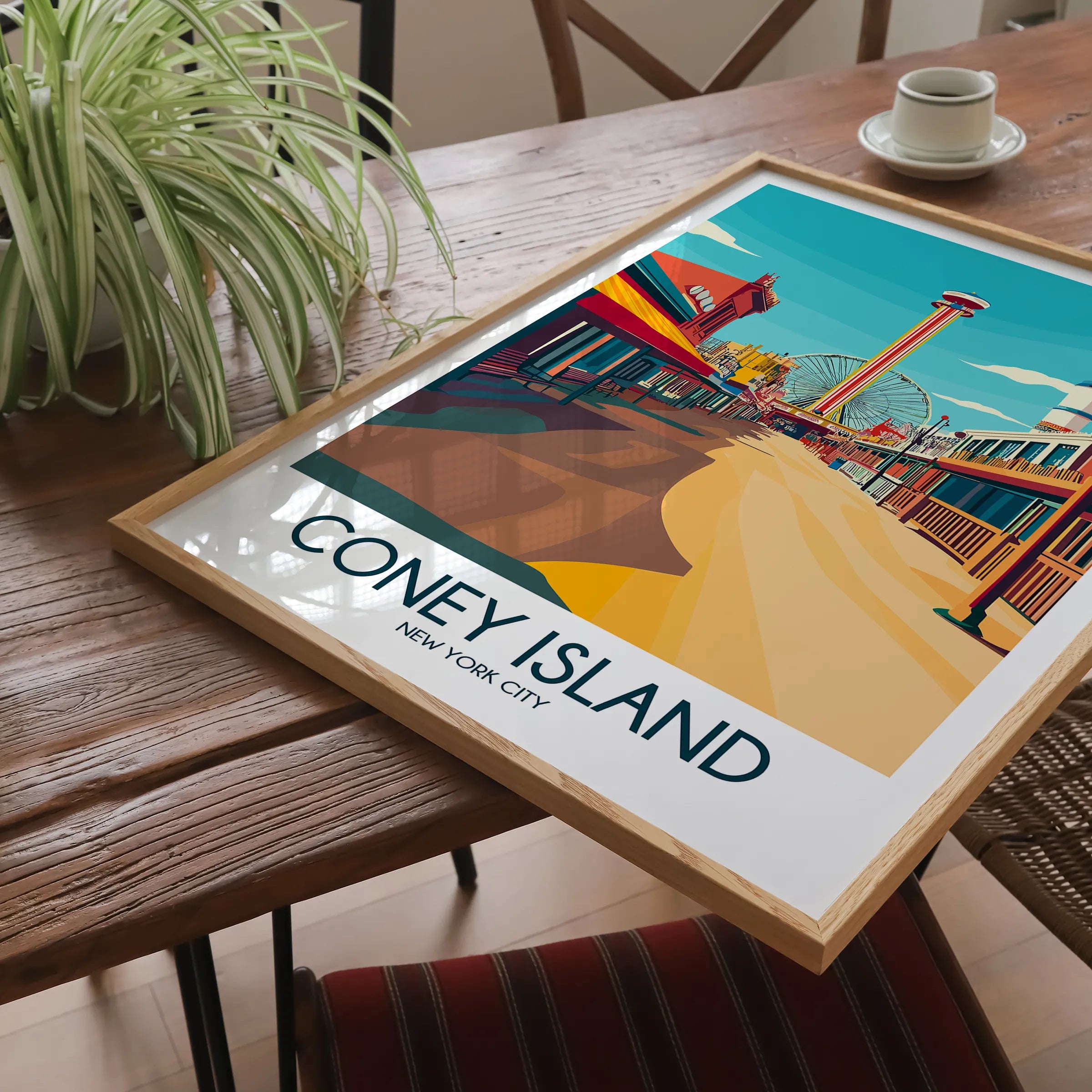 Coney Island Vintage Style Print