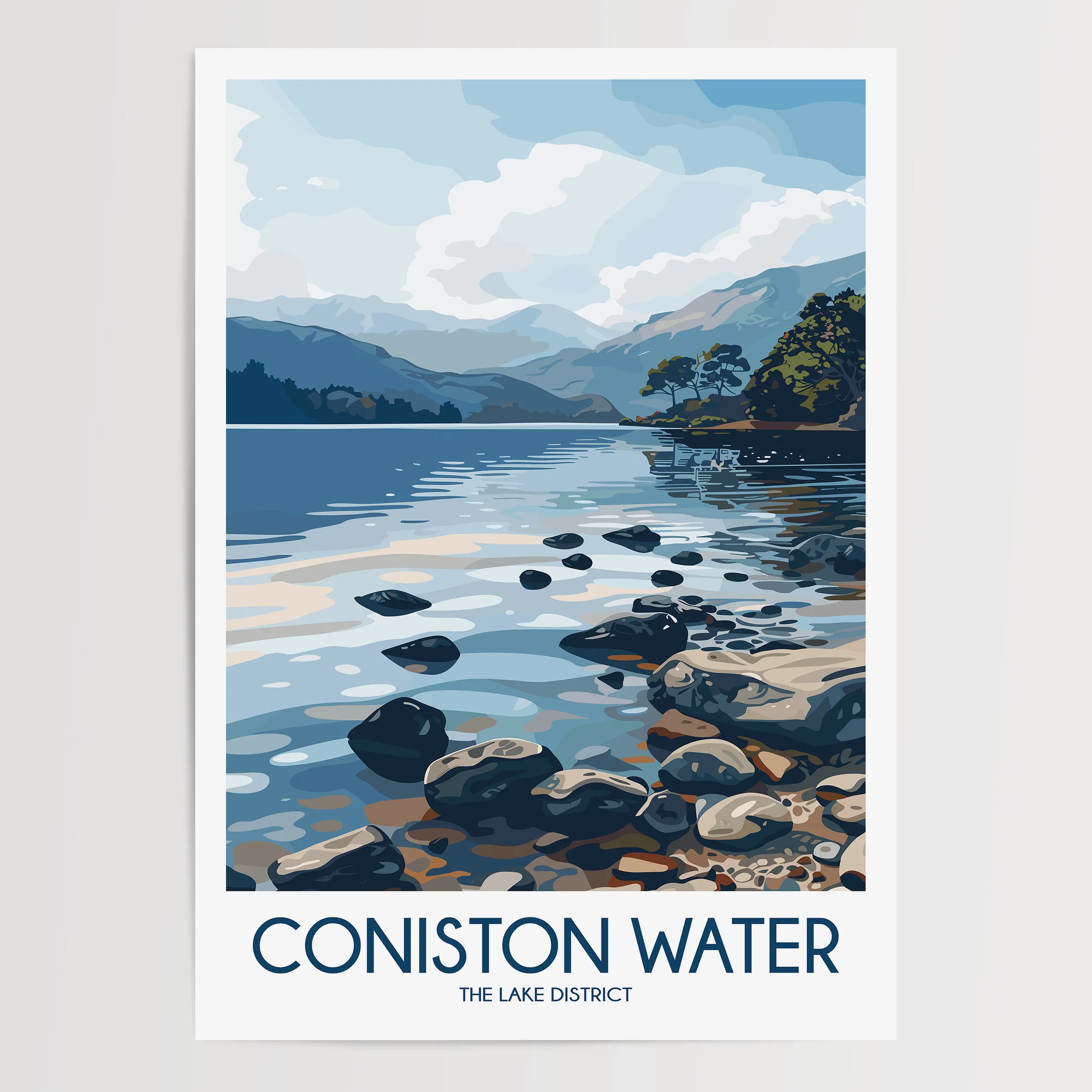 Coniston Water Destination Art Gift