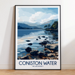 Coniston Water Modern Travel Poster