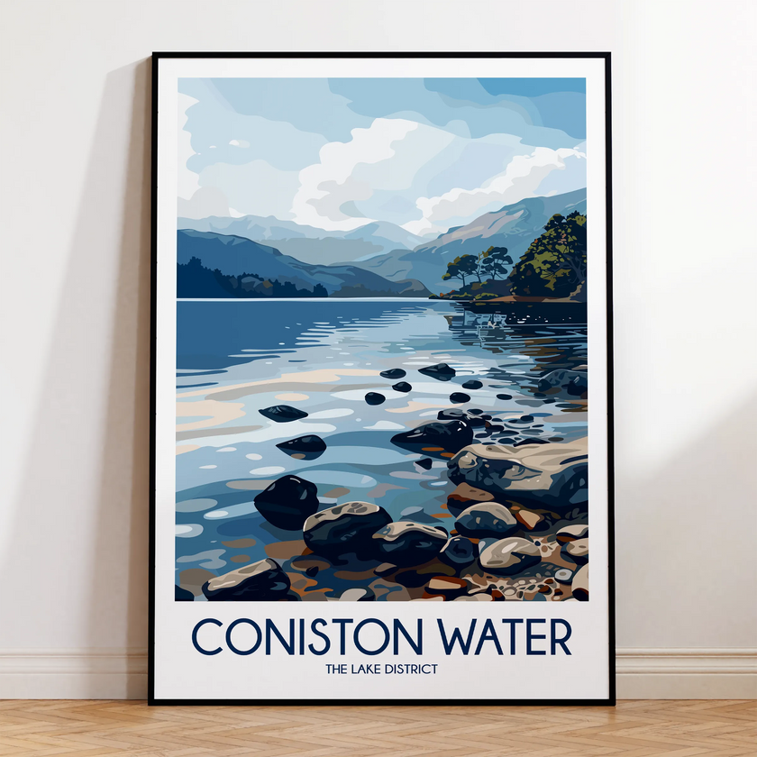Coniston Water Scenic Landscape Art