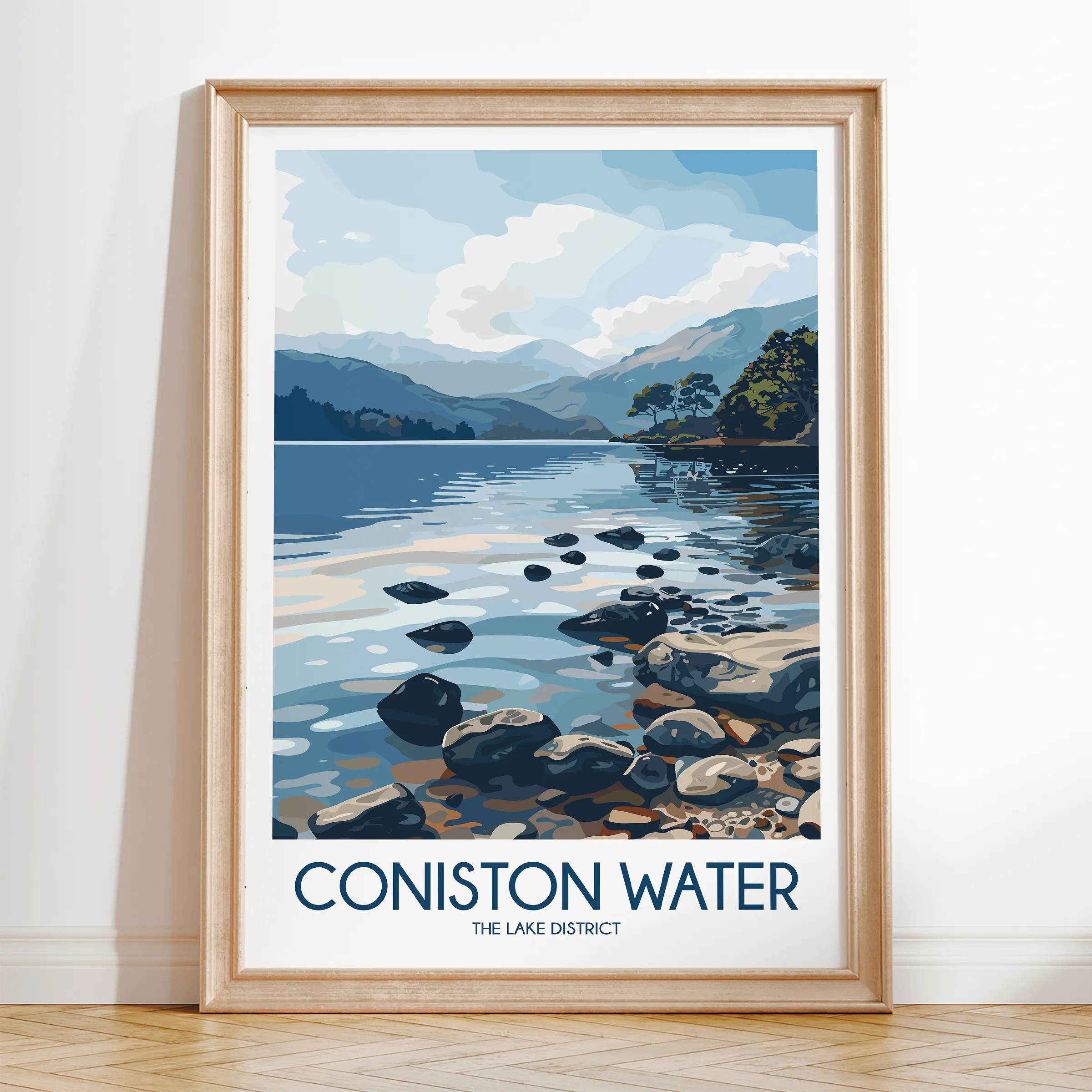 Coniston Water Vintage Style Print