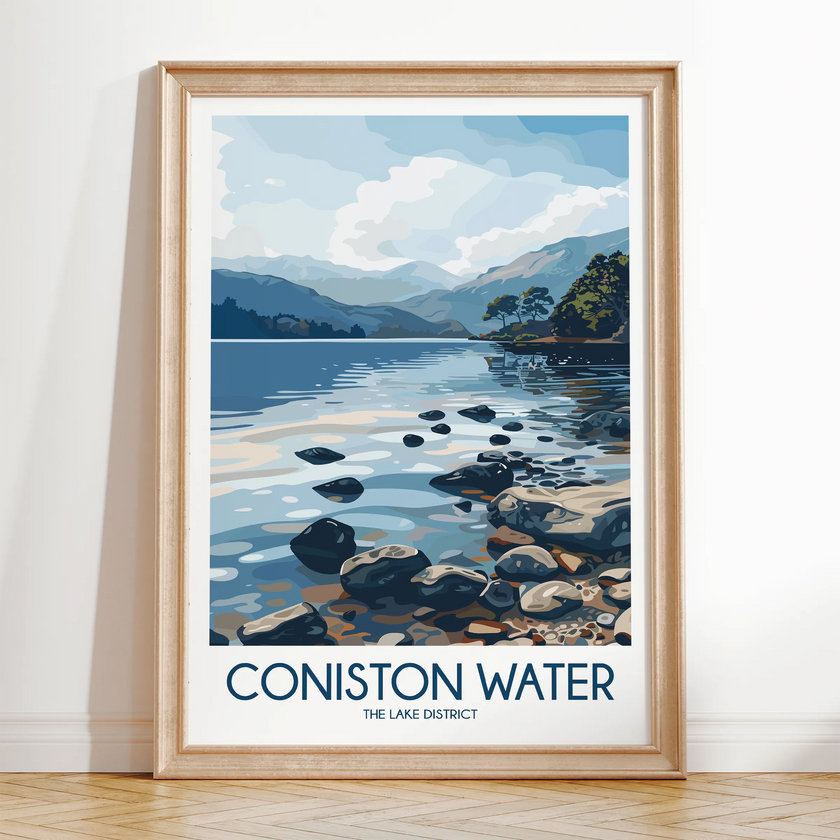 Coniston Water Vintage Style Print