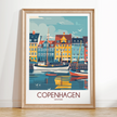 Copenhagen Modern Travel Poster
