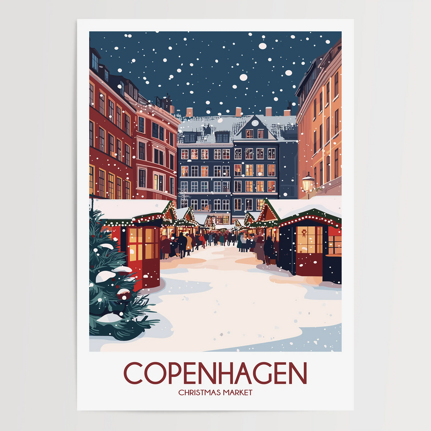 Copenhagen Modern Travel Poster