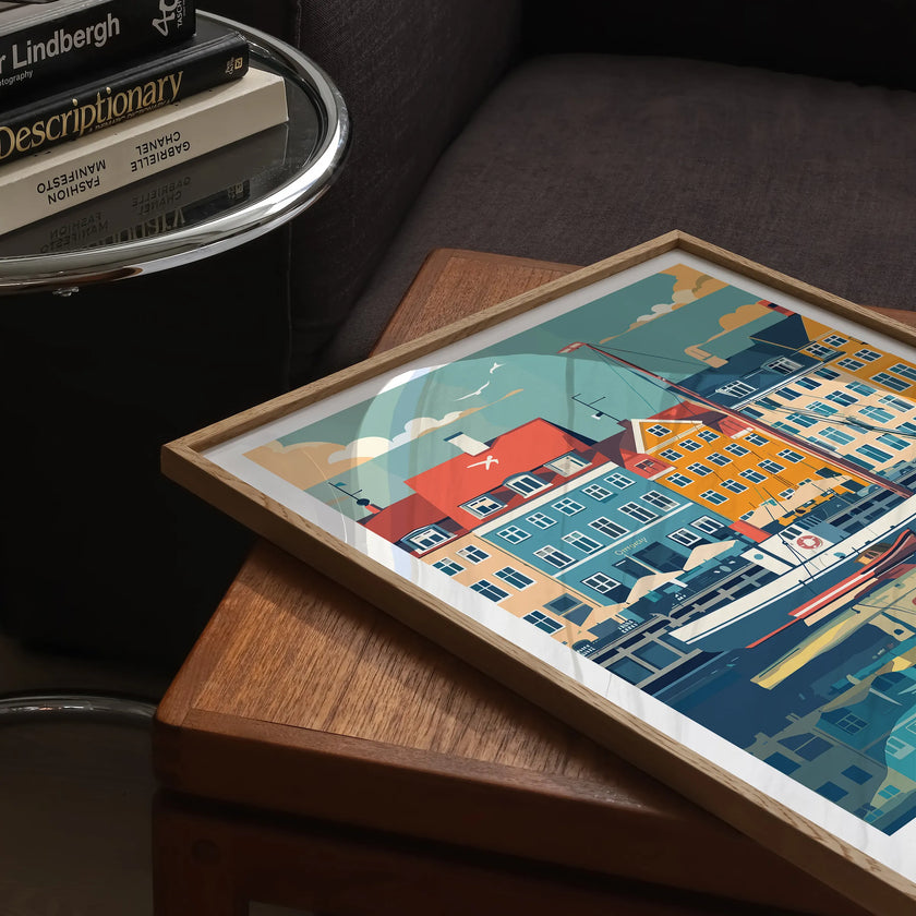 Copenhagen Retro Travel Illustration