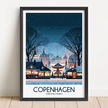 Copenhagen Retro Travel Illustration