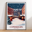 Copenhagen Retro Travel Illustration