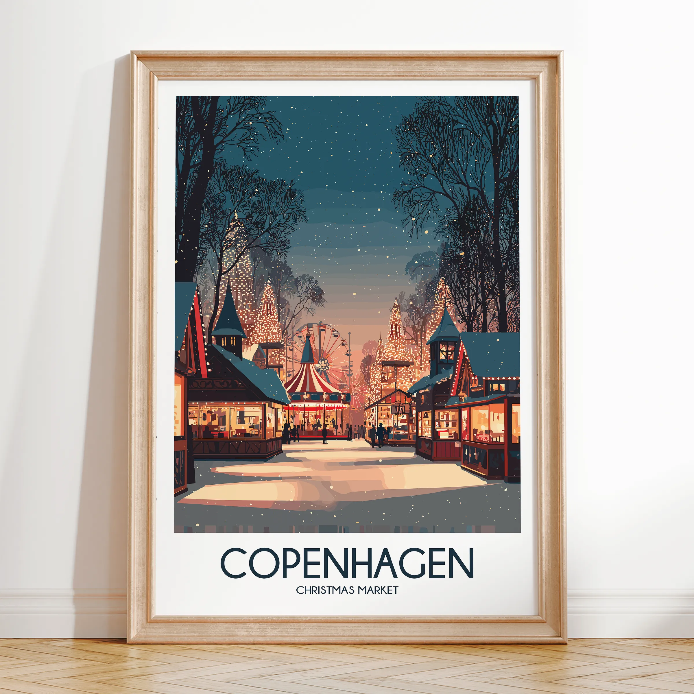 Copenhagen Vintage Style Print