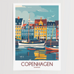 Copenhagen Vintage Style Print