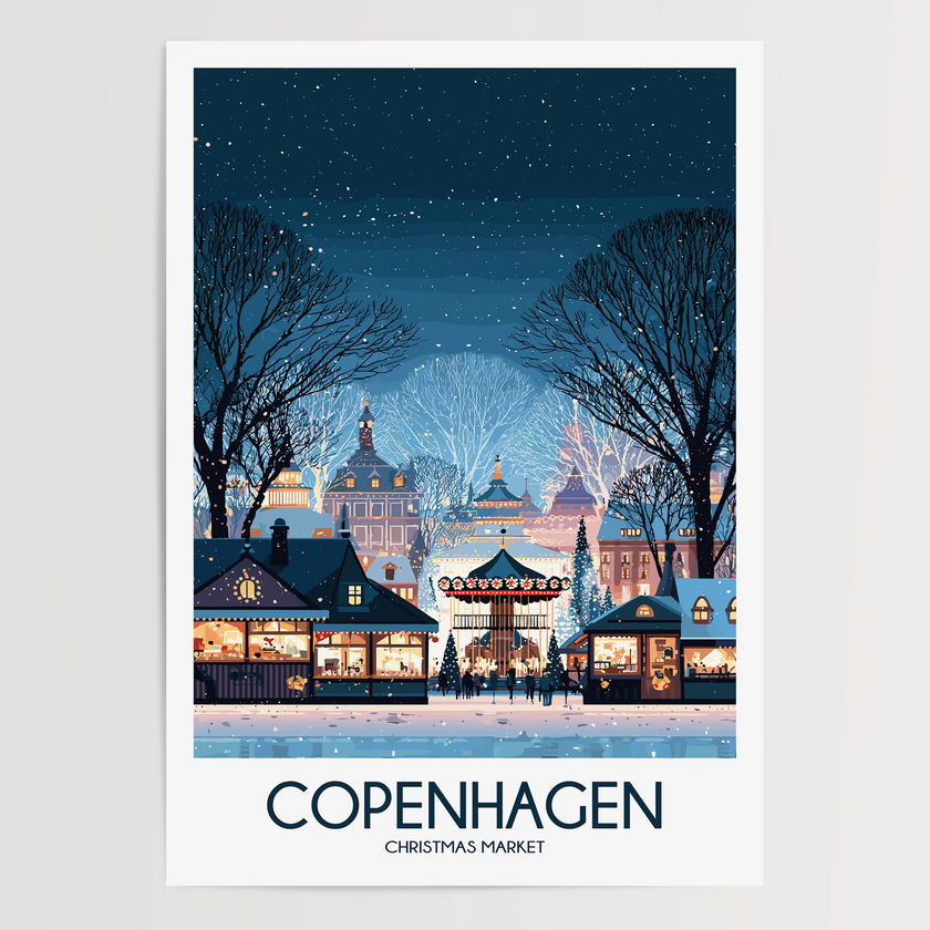 Copenhagen Vintage Style Print