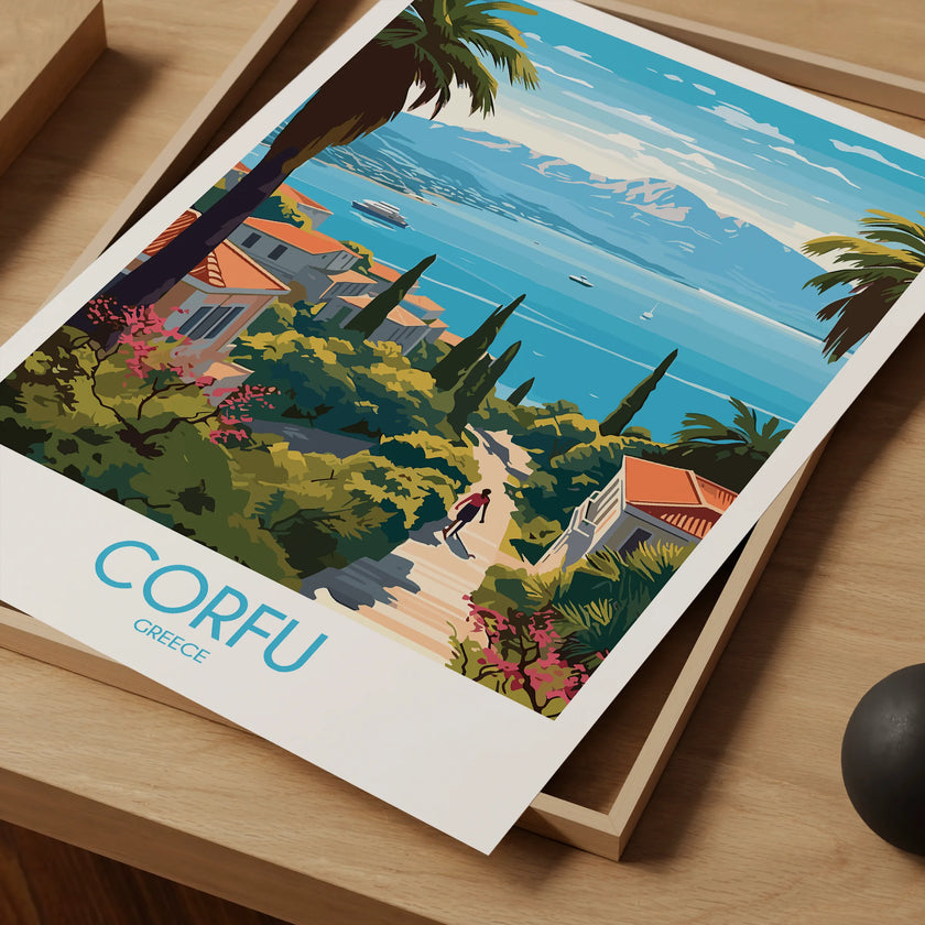 Corfu Destination Art Gift