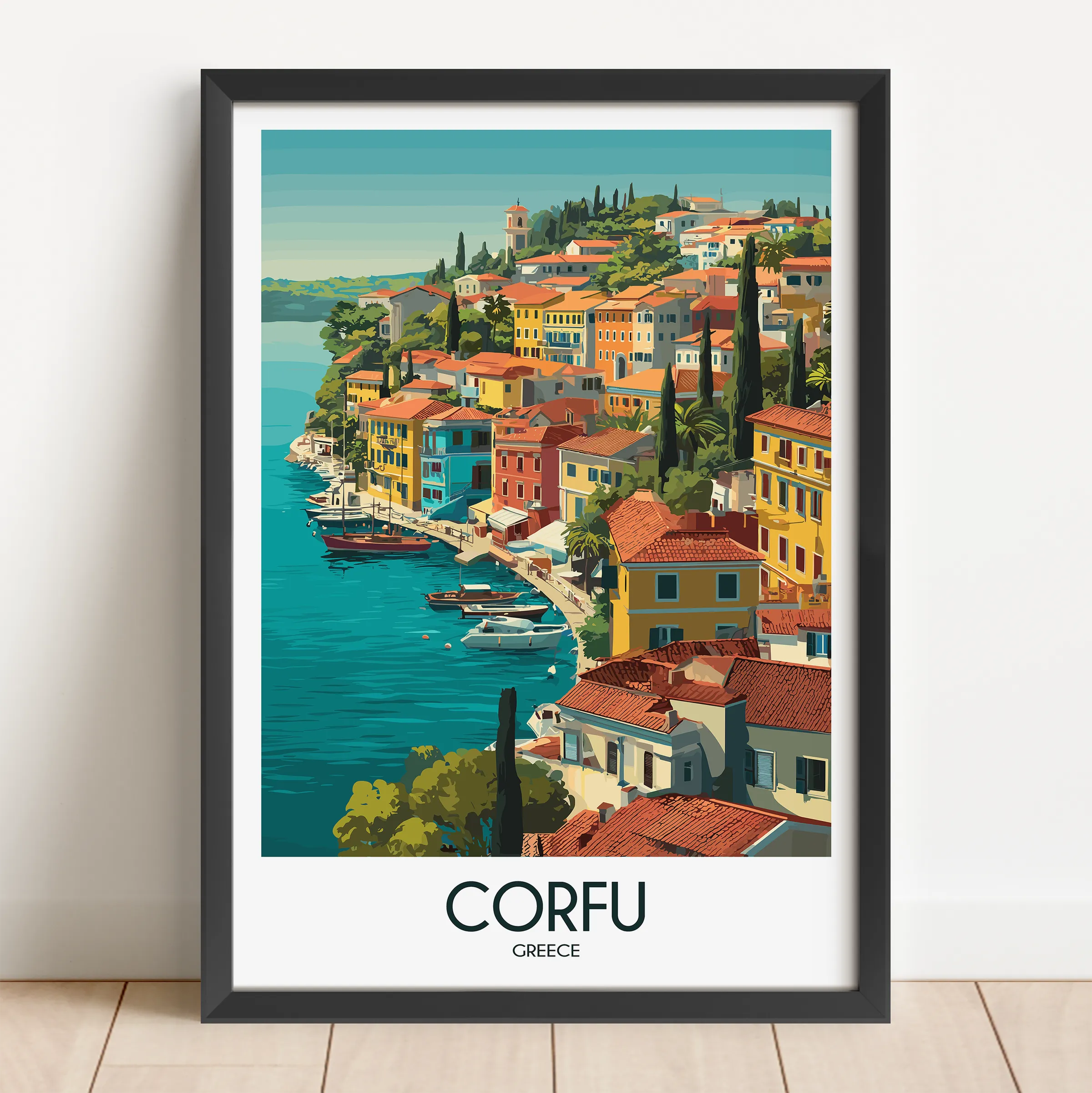 Corfu Destination Art Gift