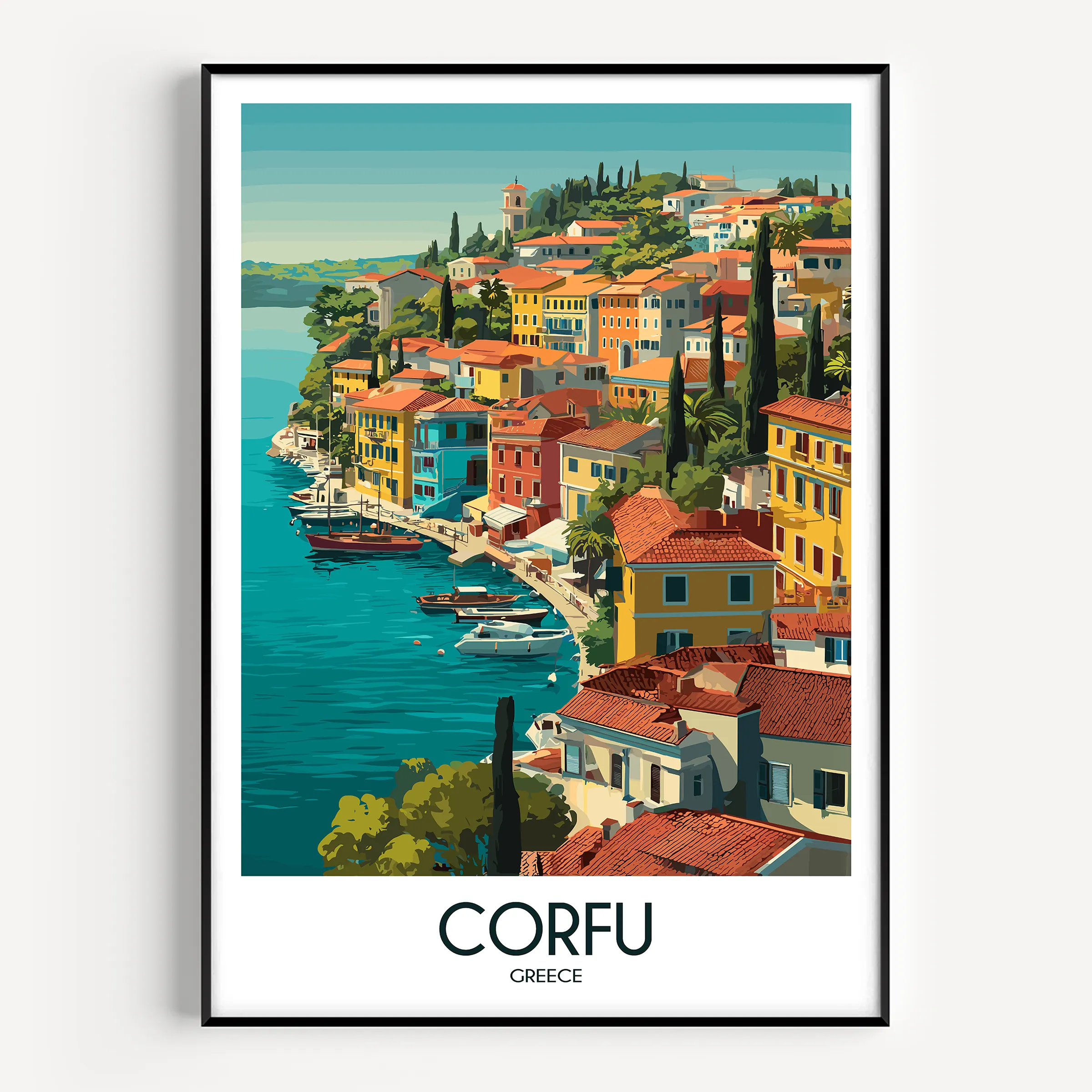 Corfu Scenic Landscape Art