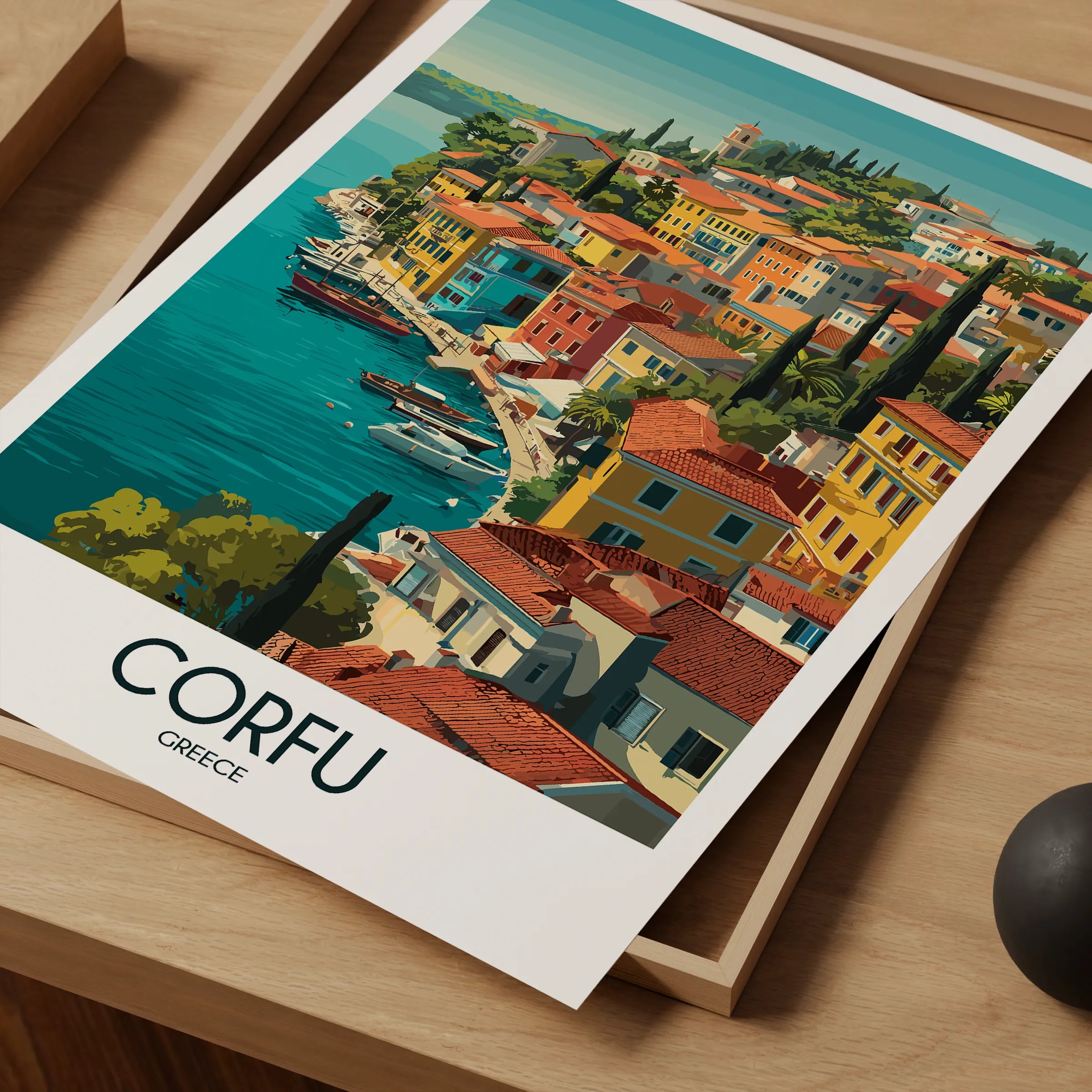 Corfu Souvenir Poster Print