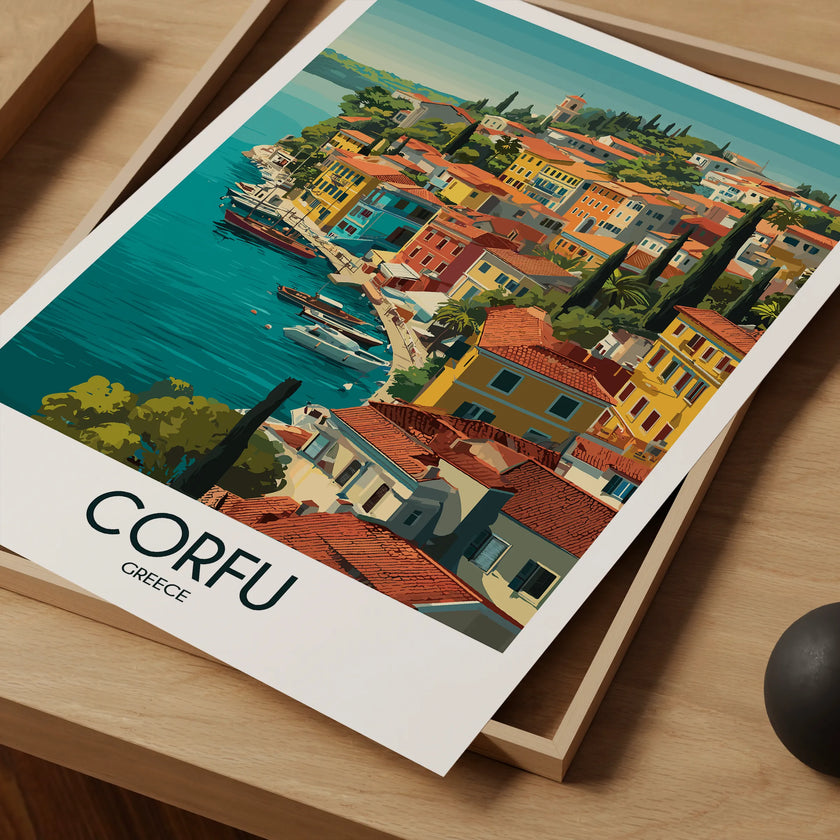 Corfu Souvenir Poster Print