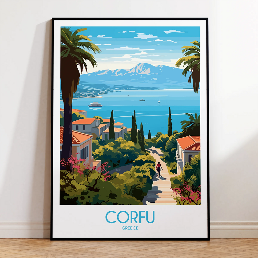 Corfu Souvenir Poster Print