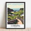 Cornwall Modern Travel Poster