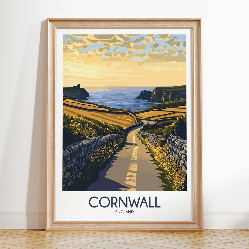 Cornwall Vintage Style Print