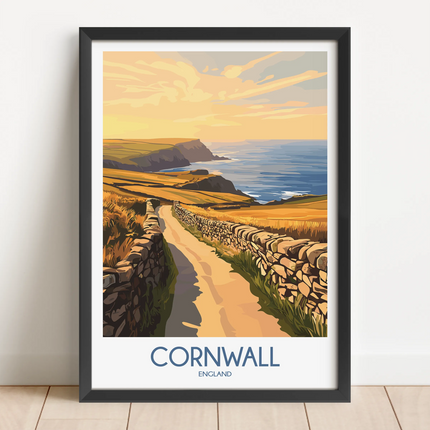 Cornwall Vintage Style Print
